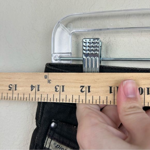 Diesel Size 25 Lowky Low Rise Jeans Black Straight Leg - Picture 8 of 11